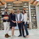 The season one cast of The Great Canadian Baking Show: Dan Levy, Rochelle Adonis, Bruno Feldeisen, and Julia Chan